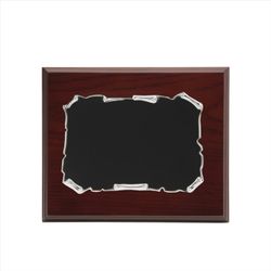 Placa Homenaje Madera-Aluminio 29x23cm P-2047/1M Pergamino Centro Negro