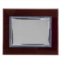 Placa Homenaje Madera-Aluminio 29x23cm P-2069/1X Bordes Detalle Azul