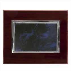 Placa Homenaje Madera-Aluminio 29x23cm P-2094/1X Bordes Detallados Centro Azul
