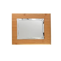 Placa Homenaje Madera-Aluminio 29x23cm P-2121/1X Bordes Detallados Plateada