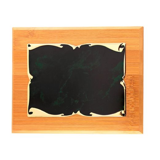 Placa Homenaje Madera-Aluminio 29x23cm P-2125/1X Borde Dorado - Centro Esmeralda