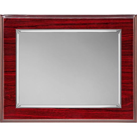 Placa Homenaje Madera-Aluminio 29x23cm P-2135/1X Bordes Lisos Plateada