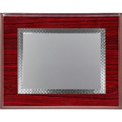 Placa Homenaje Madera-Aluminio 29x23cm P-2138/1X Bordes Detallados Plateado