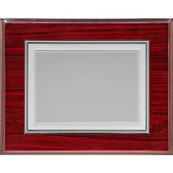 Placa Homenaje Madera-Aluminio 29x23cm P-2141/1X Bordes Detallados Plateada