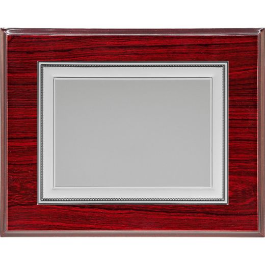 Placa Homenaje Madera-Aluminio 29x23cm P-2141/1X Bordes Detallados Plateada