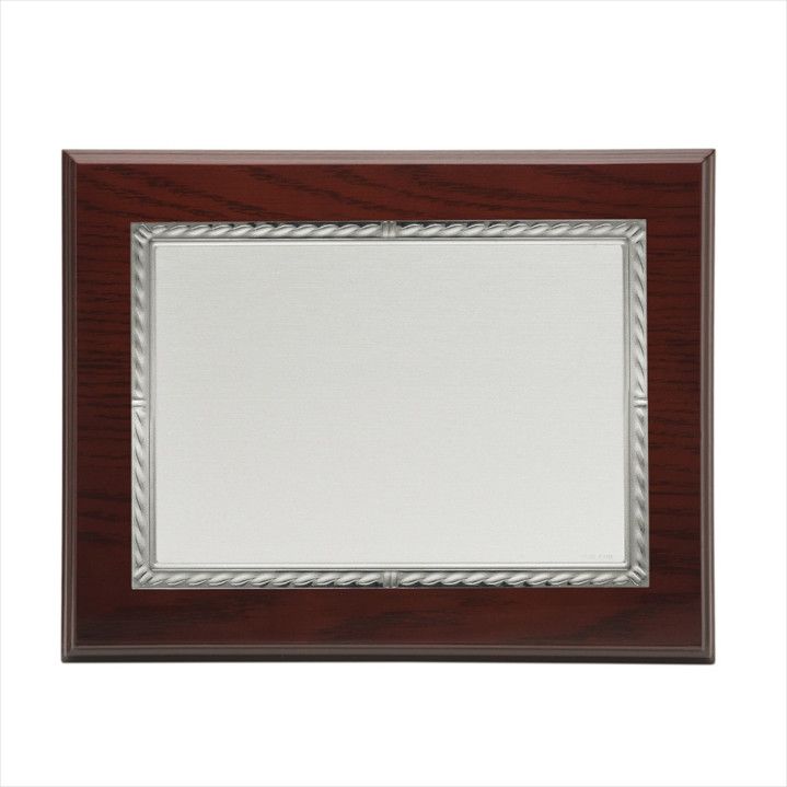 Placa Homenaje Madera-Latón 23x19cm P-2038/2L Bordes Cuerda