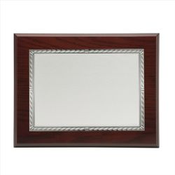 Placa Homenaje Madera-Latón 29x23cm P-2038/1L Bordes Cuerda