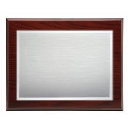 Placa Homenaje Madera-Plata 23x19cm P-2007/2P Lisa Mate - Estuche Incluido