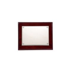 Placa Homenaje Madera-Plata 29x23cm P-2002/1P Tornillos - Estuche Incluido