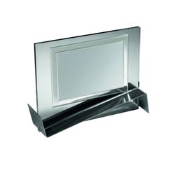 Placa Homenaje Metacrilato-Aluminio 21x18cm 550B Bordes Líneas Rectas