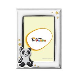 Porta Fotos Acero Bilaminado 9x13cm PA3000/09B Panda & Estrellas