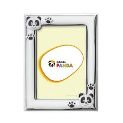 Porta Fotos Acero Bilaminado 9x13cm PA3010/09B Panda & Huellas