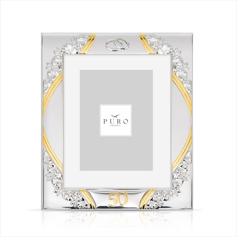 Portafotos Aniversario 20x25cm PU8229/20 Alianzas 50 Años Flores