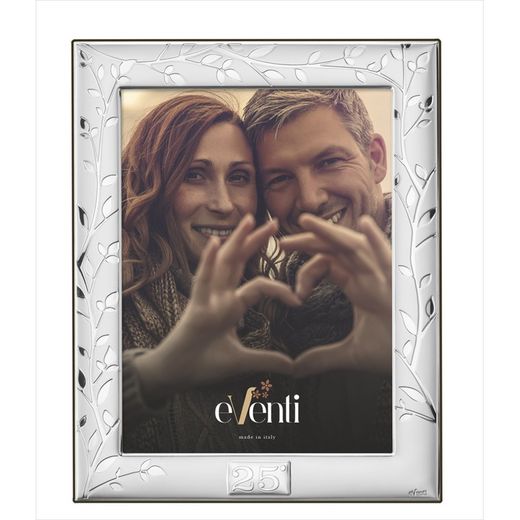 Moldura Aniversário 9x13cm EV9220/9V Alianças Árvore da Vida 25 Anos