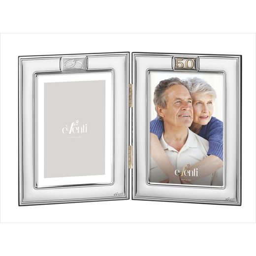 Doppelter Jubiläums-Fotorahmen 9x13cm EV9210/02C Shiny Alliances 50 Years