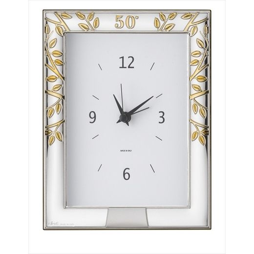 Anniversary Clock Photo Frame 9x13cm EV9090/ORC Tree of Life Rings 50 Years