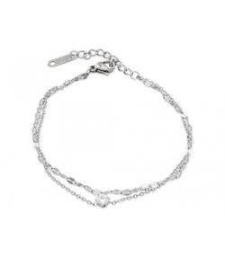 Pulsera Acero 16+4cm Liska Mujer CH040BR Circonita