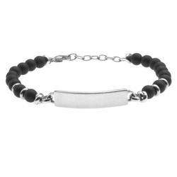 Pulsera Acero Argent Basic 19-22cm PUHS1900N Piedras De Lava