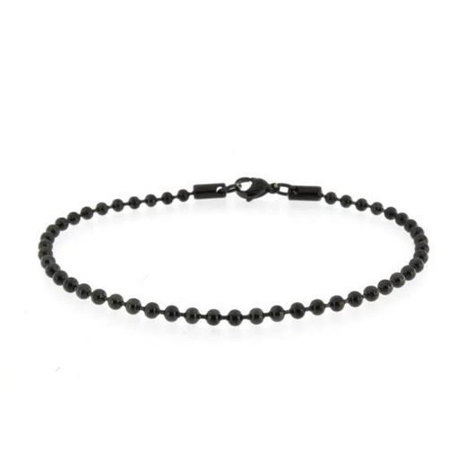 Bracelet Argent Basic Acier 21,8 cm PUHS3720N Boules Noires