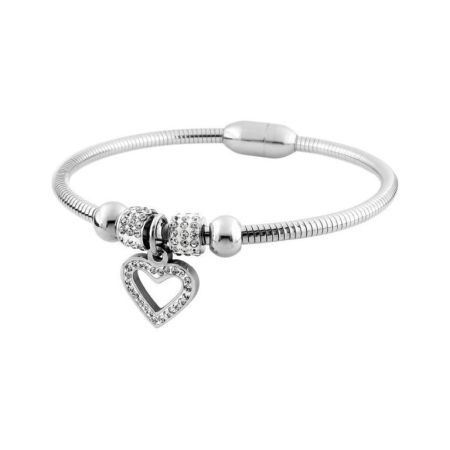 Argyor-MRM (AC)403309 Heart and Zirconia Steel Bracelet