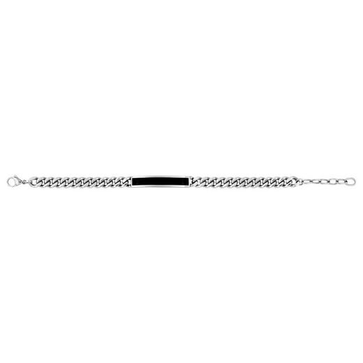 Pulsera Acero Argyor-MRM (AC)403322 Placa Negra