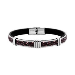 Pulsera Acero Argyor-MRM (AC)403327 Cuerda Negra Con Gris