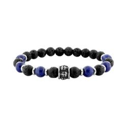 Pulsera Acero Argyor-MRM (AC)403333 Piedras Azules Y Negras