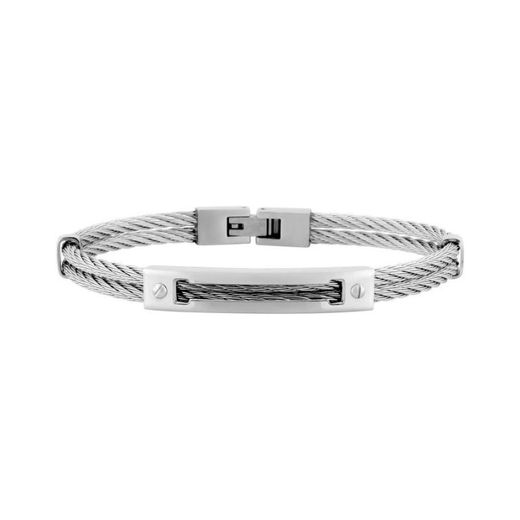 Argyor-MRM (AC)403360 Double Silver Rope Steel Bracelet