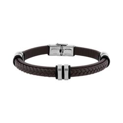 Pulsera Acero Argyor-MRM (AC)403361 Piel Marrón Trenzada