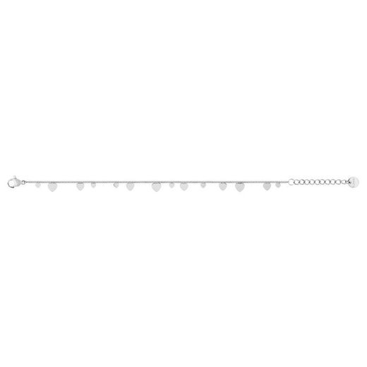 Argyor-MRM (AC)403369 Steel Bracelet with Hanging Heart Links