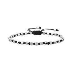 Pulsera Acero Argyor-MRM  (AC)403400 Macramé Negro Con Piedras
