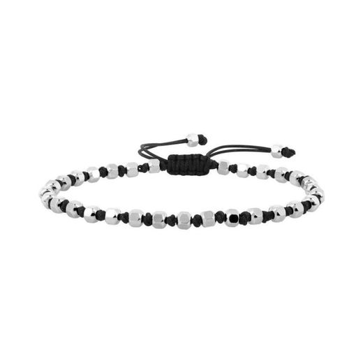Polsera Acer Argyor-MRM (AC)403400 Macramé Negre Amb Pedres