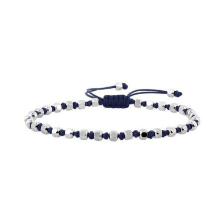 Pulseira de aço macramê azul com pedras Argyor-MRM (AC)403401