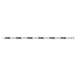 Pulsera Acero Argyor-MRM  (AC)403413 Cadena De Eslabones Bicolor Negro