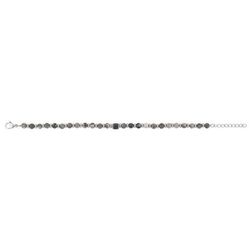 Pulsera Acero Argyor-MRM  (AC)403415 Eslabones Con Piedras Grises