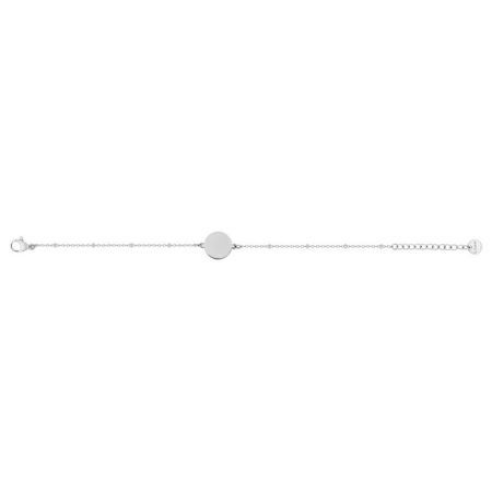 Pulsera Acero Argyor-MRM  (AC)403722 Eslabones Con Placa Circular