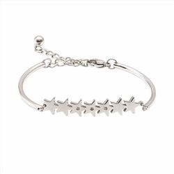 Pulsera Acero B15219 Estrellas Circonitas