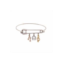 Pulsera Acero B15456 Imperdible Con Charms Del Musica