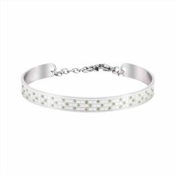 Pulsera Acero B16449 Cadena Circonitas Verdes