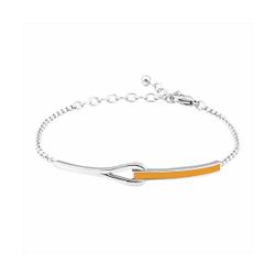 Pulsera Acero B16487 Cadena Franja Naranja