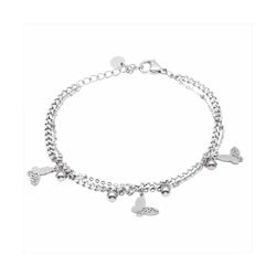 Pulsera Acero B22005 Doble Mariposas
