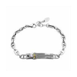 Pulsera Acero B23061 Esclava Con Cruz