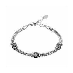 Pulsera Acero B23063 Cadena Con Anclas