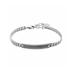 Pulsera Acero B23075 Esclava Gris