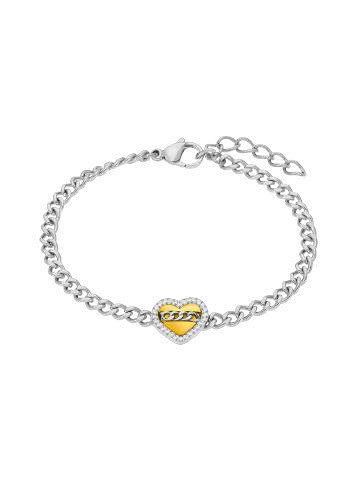 Pulsera Acero Bicolor Dorado Marea C02103/BO Corazón Circonitas