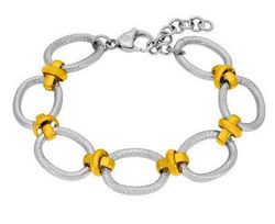 Pulsera Acero Bicolor Dorado Marea Mujer C03103/BA Eslabones En Brillo