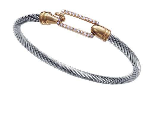 Pulsera Acero Bicolor Dorado Viceroy Mujer 14447P01000 Entorchado