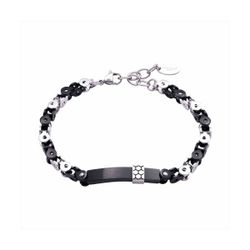 Pulsera Acero Bicolor Negro B23073 Esclava Negro