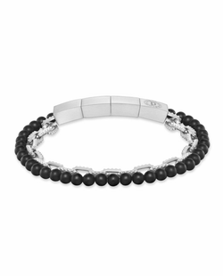 Pulsera Acero - Bolitas Negras Police PEAGB0035302