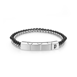 Pulsera Acero - Bolitas Negras Police PEAGB0039702